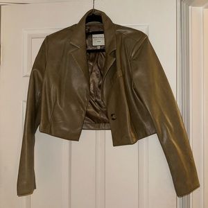 Olive Leather Jacket
